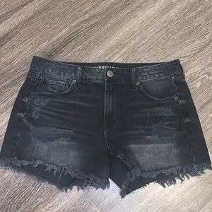 American Eagle black cutoff shorts